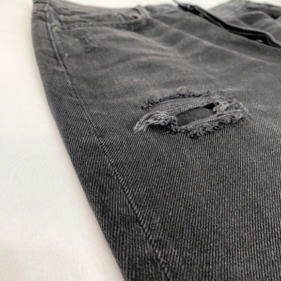 GRLFRND KAROLINA HIGH RISE BUTTON FLY DISTRESSED RAW HEM JEANS IN TRAVELIN BAND - Picture 7 of 11